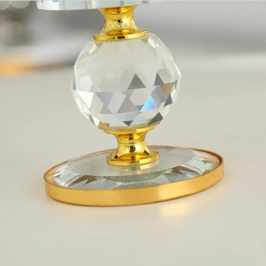 Wholesale luxurious Romantic table decorative votive glass gold crystal aroma burner