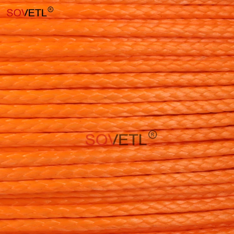 UHMWPE Rope with Loop Durabe Anti Cut Insertion Sewn Lightweight Cord 12 strands Strongest Material UHMWPE Continuous Loop