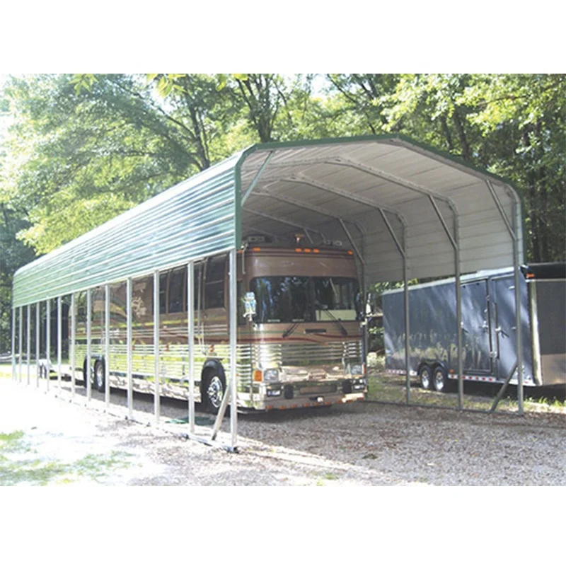 Strong and Sturdy steel gazebo garage vehicle barn farm shed Two- Sided metal frame 6x9x4.9m for SUV