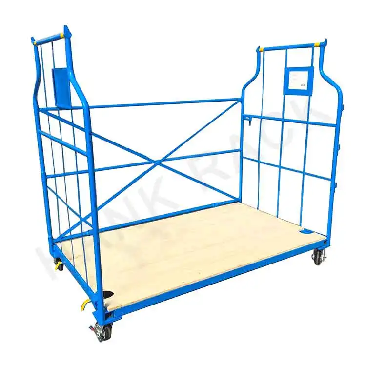 Metal Rack with Wheels Folding Cart Sofa Storage Rack Stackable Sofa Cart