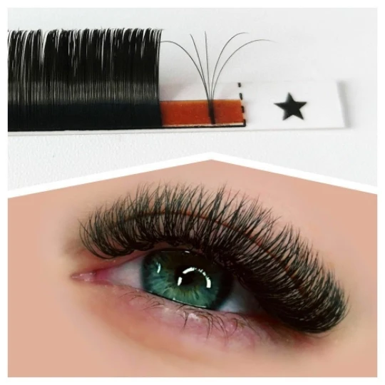 
Korea pbt easy fan eyelashes 0.07mm C D curl 14mm easy fanning fast fanning bloom eyelash extension 