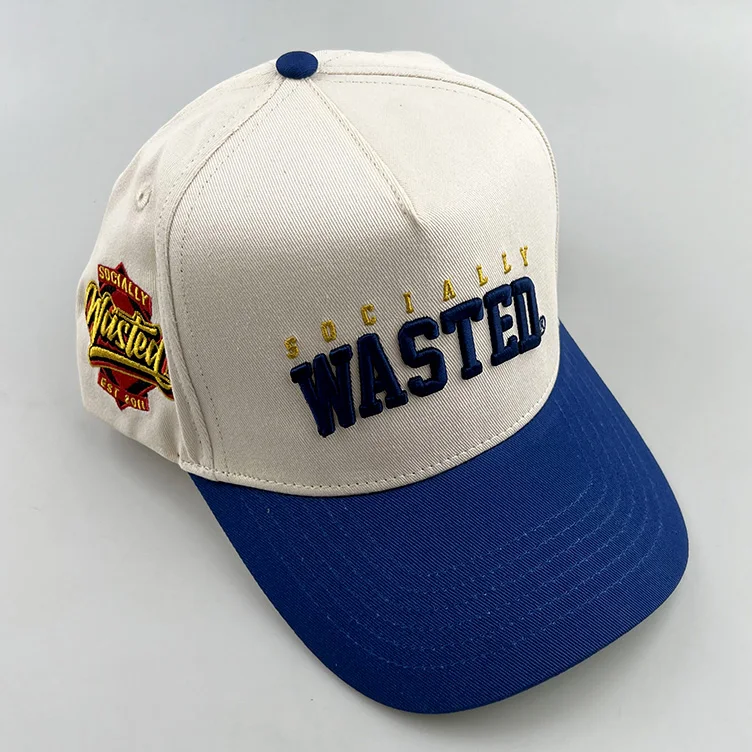 Custom Embroidered Logo Sport Cap Fashion Stylish Wholesale A Frame Cap Fitted Baseball Caps For Men