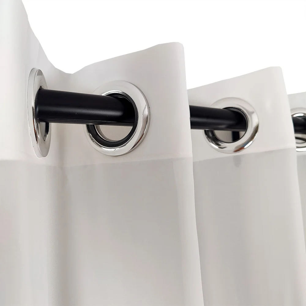 Bomar High quality chiffon grommet curtain semi sheer curtain voile white living room curtains luxury