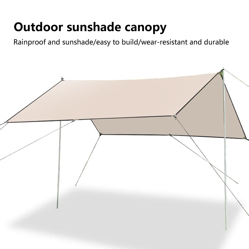 Outdoor Camping Beach Portable Waterproof UV-resistant Canopy Folding Retractable Tarpaulin