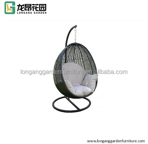 Складное плетеное кресло для яиц уличное садовое подвесное кресло-качели с металлической подставкой