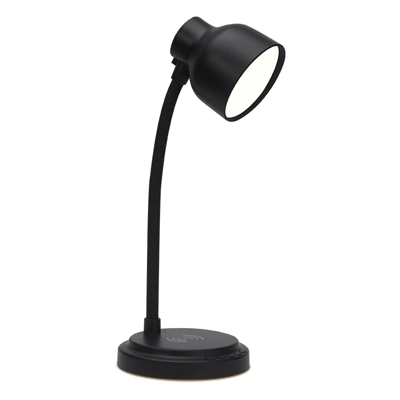 New product 2022 Multi function  3 in 1 Speaker 10W Wireless Charger Simple design Round LED Adjustable Lamp