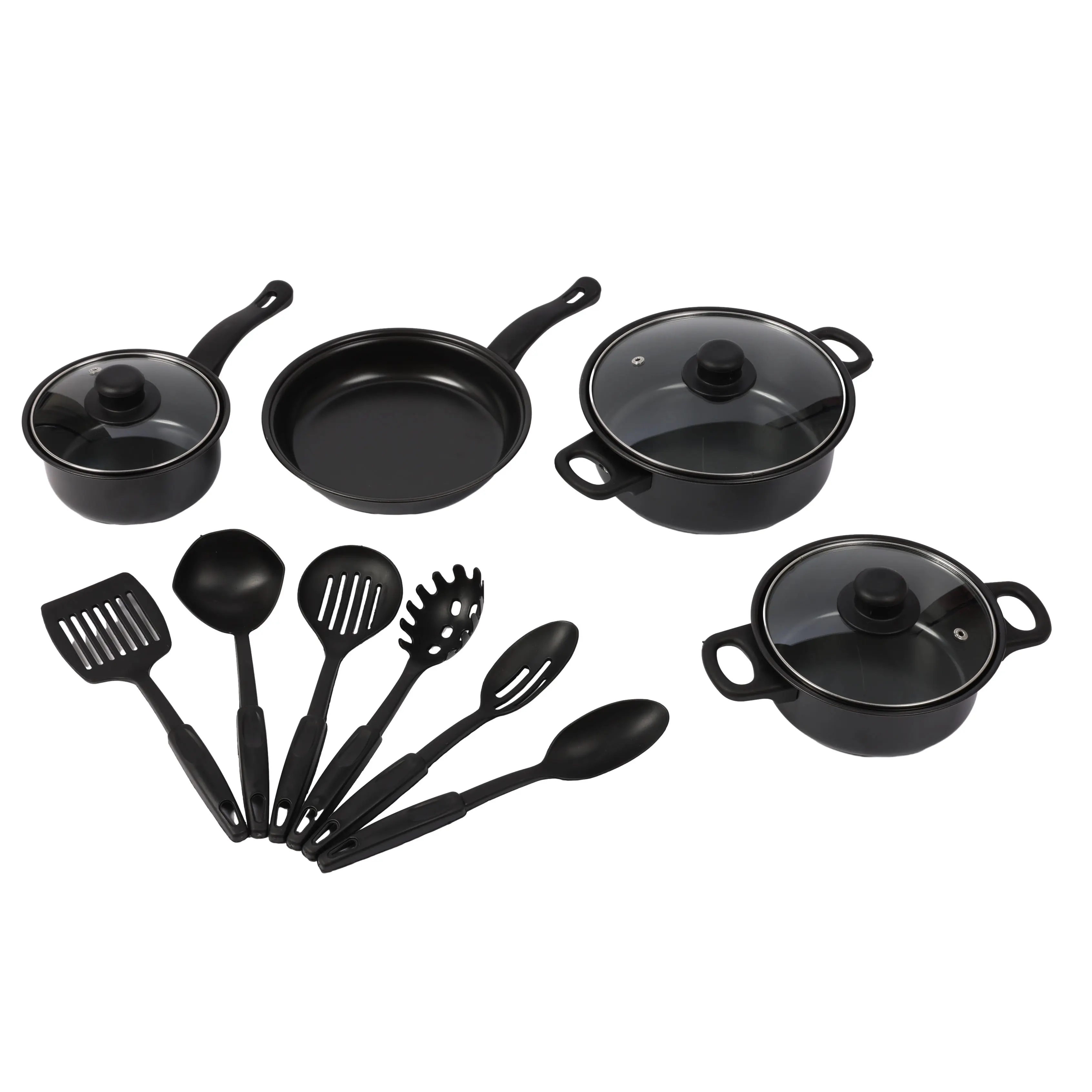 Cookware sets wholesale 13 pcs iron kitchen pots and pans  cast iron aluminum ware cooking  accessories utensils tefal