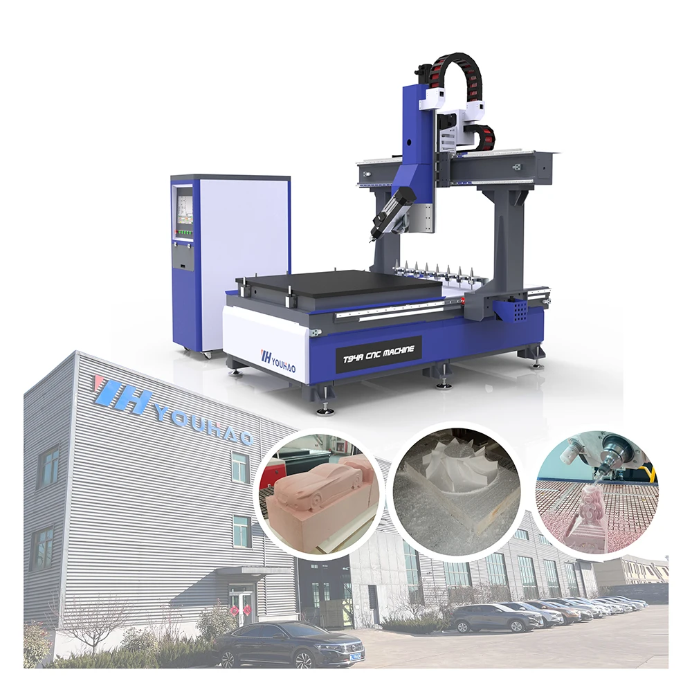 YOUHAOCNC 1325 1530 2030 2040 Woodworking CNC Router 4Axis 3D CNC Wood Cutting Milling Carving Engraving Machine Price