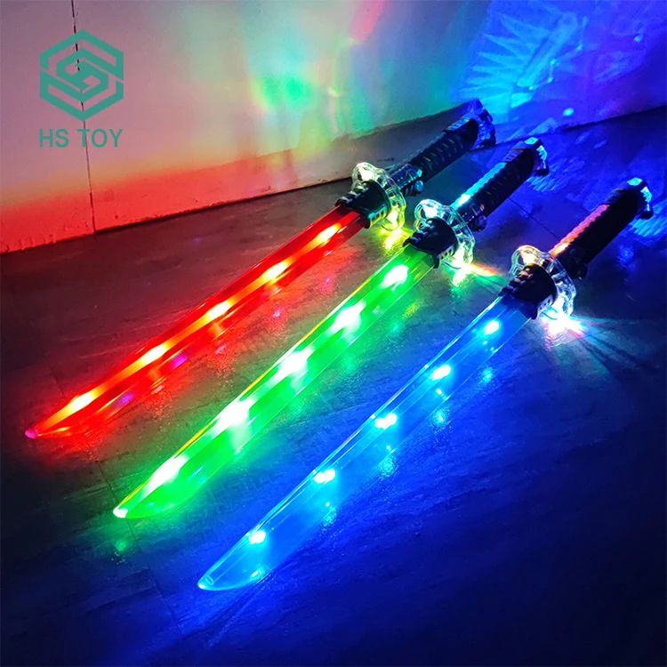 Раздвижные мечи HS TOY новые идеи товара 2023 для детей световой меч светящиеся игрушки