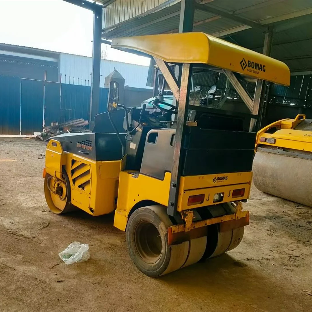 Used BOMAG BW115 Impact Roller 1 ton 2 ton Front Steel & Rear Rubber Small Road Roller
