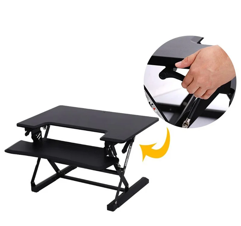 Computer Workstation Desk Height Adjustable Gas Lifted Desk Pneumatic Desk Sit Stand Desktop