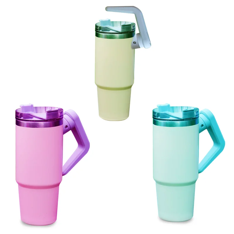 Rotatable Handle  Water Iced Tea Coffee Mug Cup Iced Tea Coffee  Large Sports Water Bottle Vacuum Insulated Bottle insulated