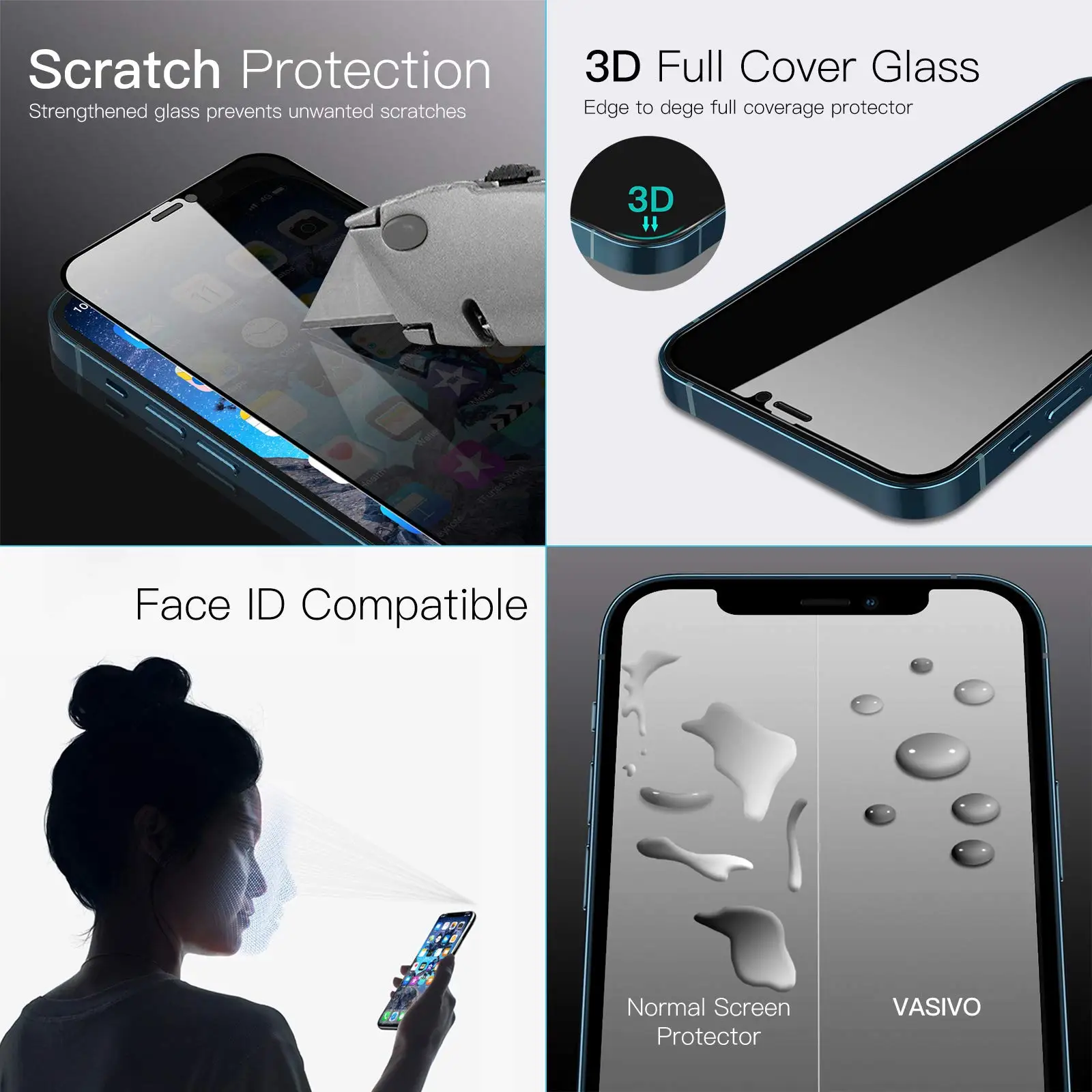 Антишпионское закаленное стекло для iphone 13 Защита