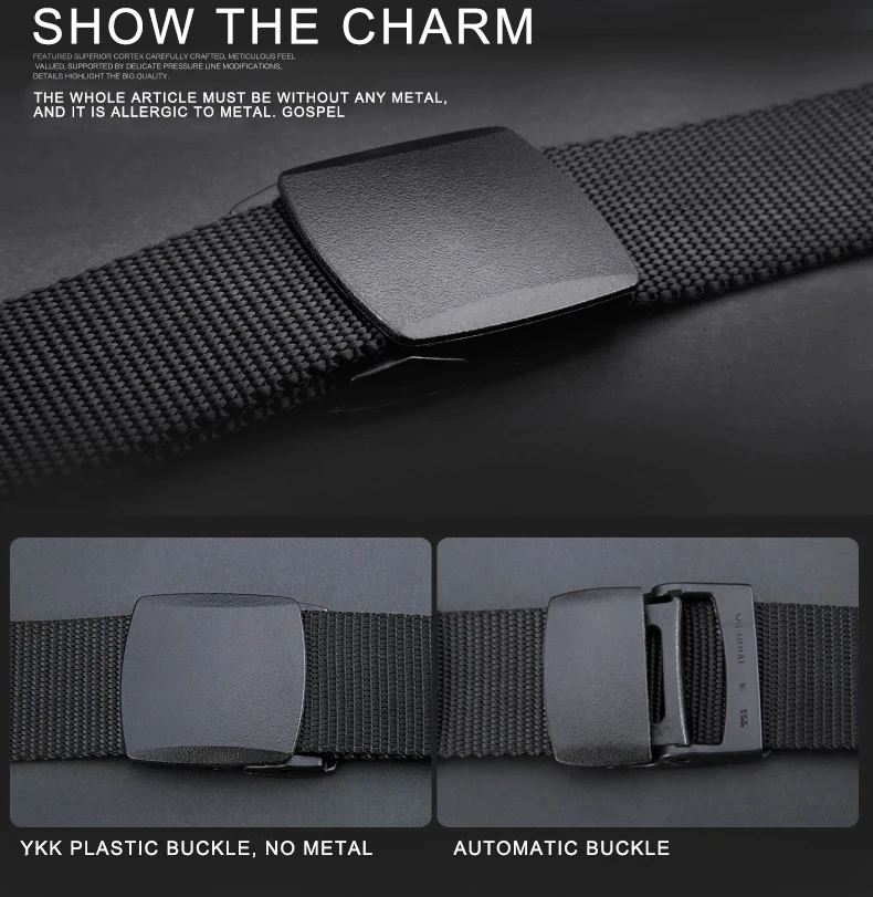 Automatic Buckle Nylon Belt Male Tactical Belt Mens Waist Canvas Belts Cummerbunds High Quality Strap