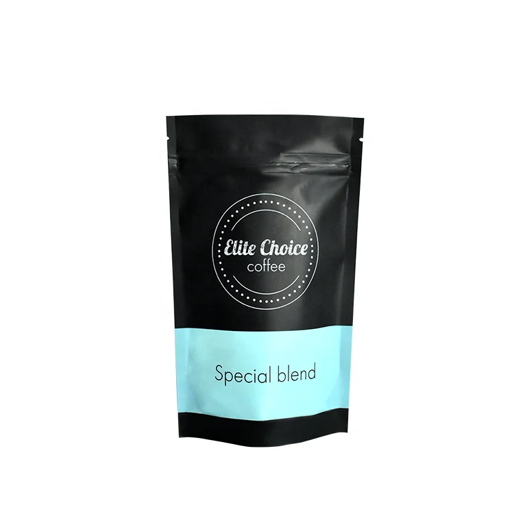 Laminated Aluminum Foil Zip Lock Bag Stand Up Pouch /matt White Foil Pouch /zip Lock Coffee Bag With Degassing Valve