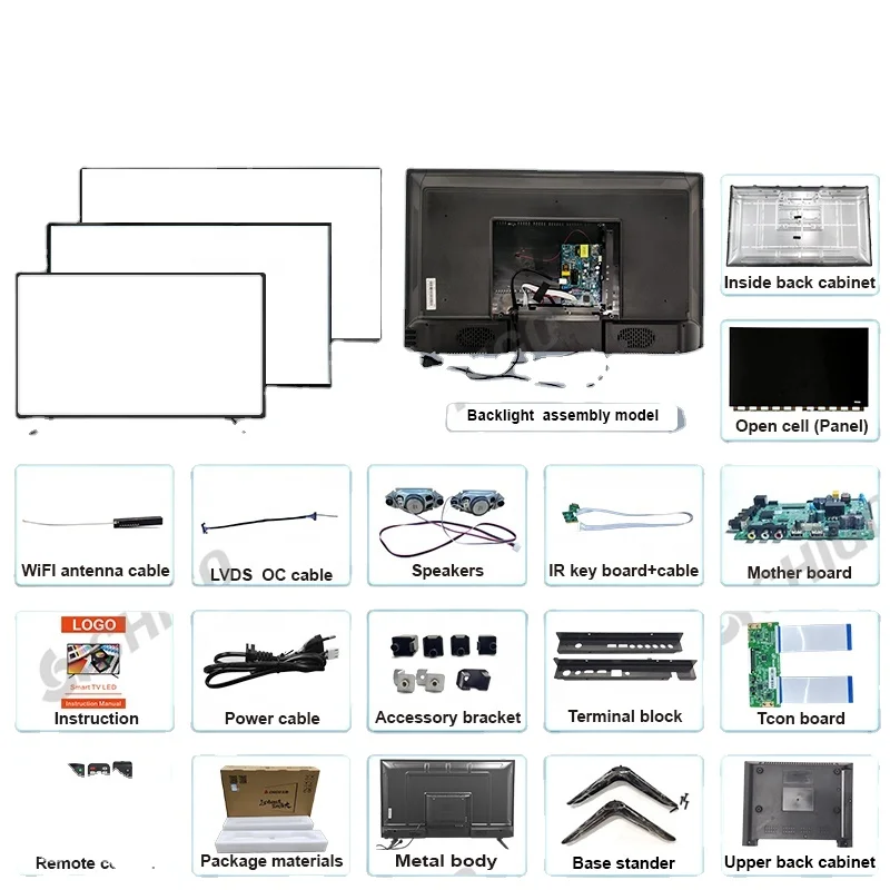 32 Inch TV Television LED & LCD TVs OEM 32 40 43 50 55 Inch Smart TV 4K Ultra HD Factory