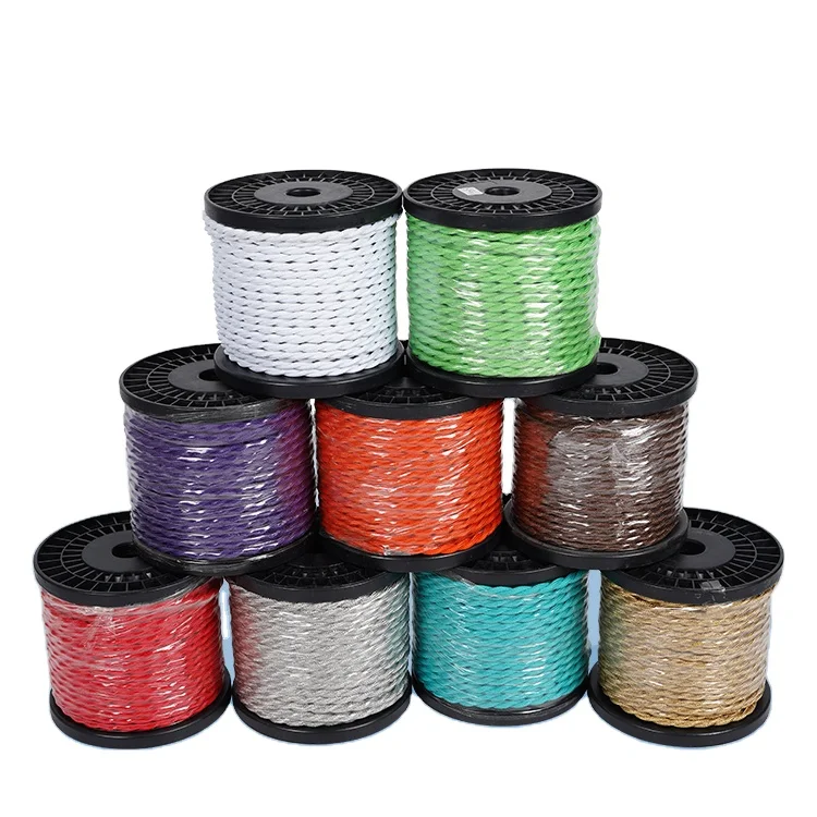 CE/VDE /SAA/UL Certificated braided wire textile cable cotton cord copper electric fabric wire electrical cable