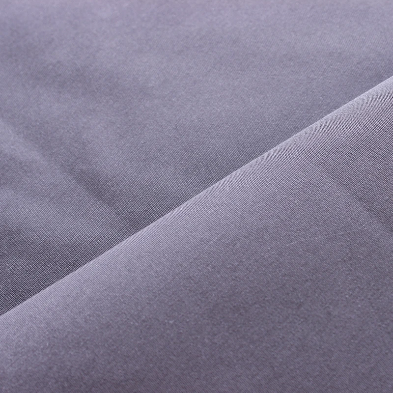factory price 100% polyester customized grey plain peach skin fabric for work suits
