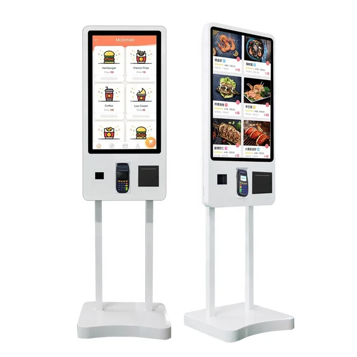  32 inch Self Service Payment Kiosk Automatic Touch Screen Ordering Machine for