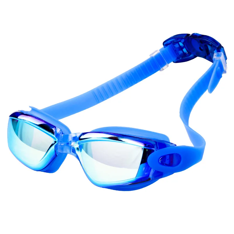  Electroplating Anti-UV Anti-fog Swimsuit Diving Adjustable Ladies Men Swimming glassesEar