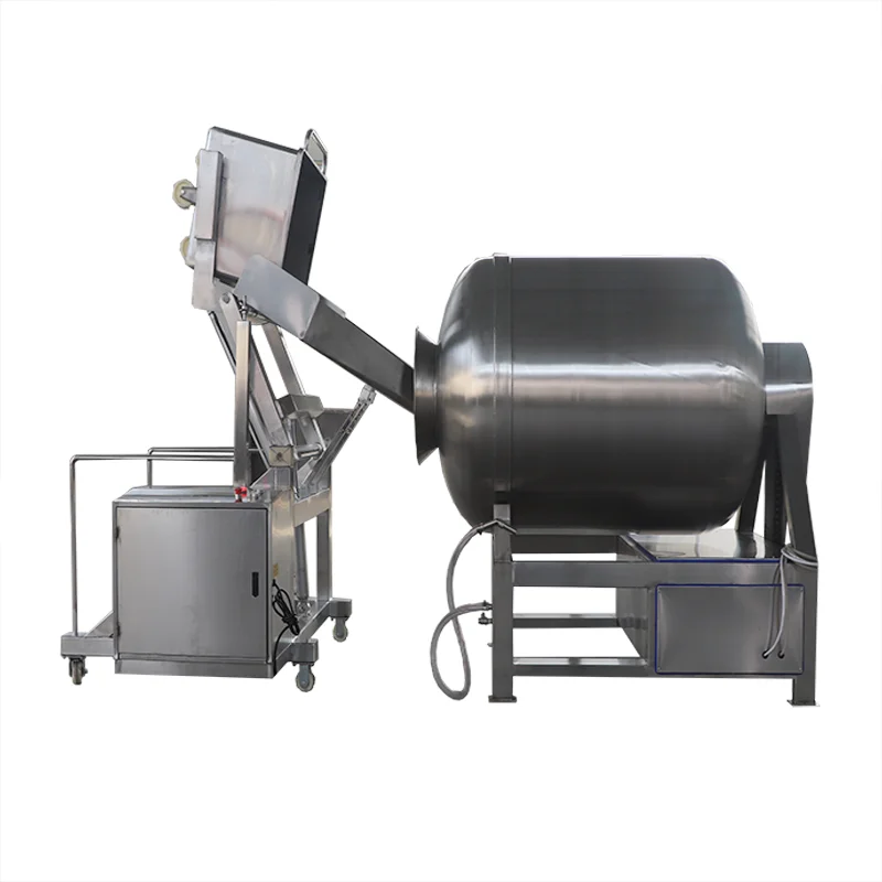 Vacuum massager for meat processing