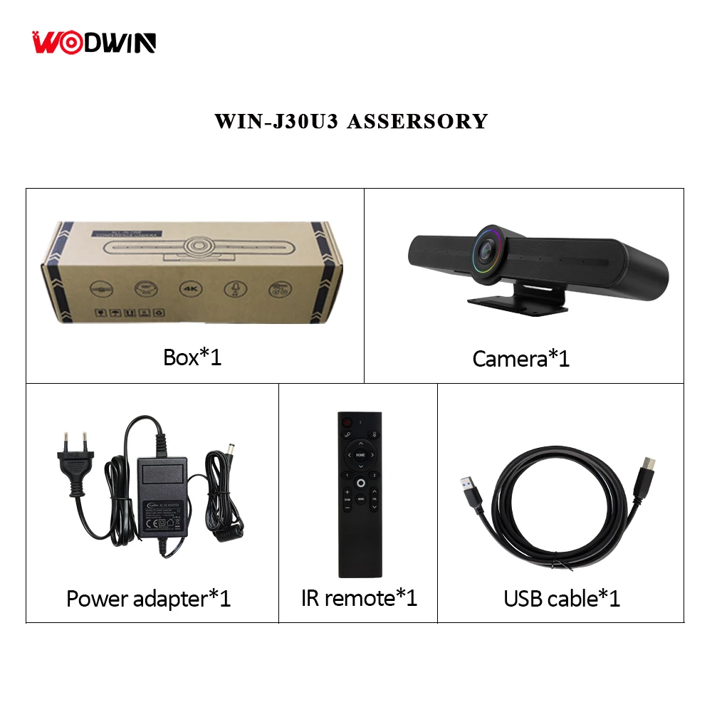 Hotsale Sound Bar 8 meters Voice Pick Up Ultra HD Video Conference Camera 4K EPTZ Webcam