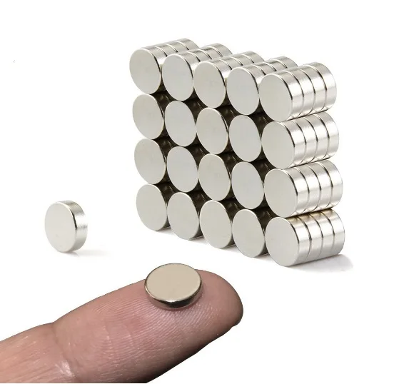 Custom size NdFeB permanent n35 - n52 strong sintered ndfeb disc magnets