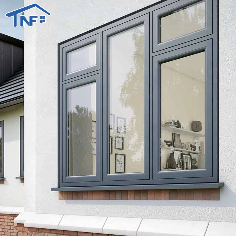 detroit excellent quality window dual pane grill design triple glazed LOW-E glass windows with  mesh