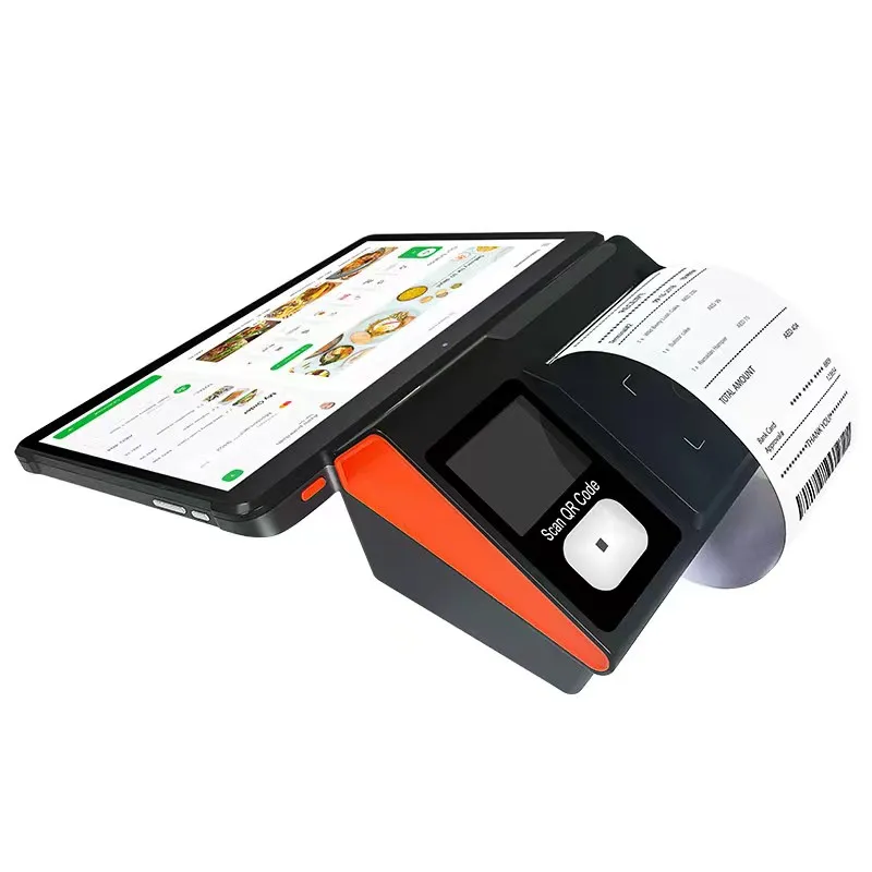 TOTALPOS Latest 11-inch Softpos Desktop Food Order Pos Touch Screen Pos Android 13 Printer Tablet Pos Machine