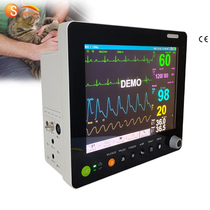 12.1 inches veterinary vital sign monitor patient monitor multiparameters for animal