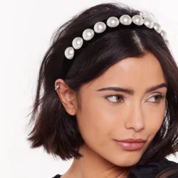 Новые корейские элегантные пользовательские повязки на голову для женщин и девушек повязки для волос ручной работы с искусственным жемчугом и бусинами