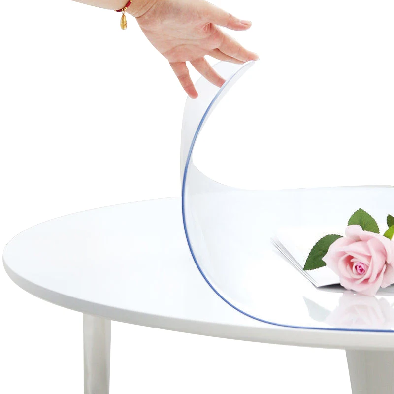 Hot Selling Super Clear Plastic Transparent Table cover Round Tablecloth PVC Sheet Rolls Film