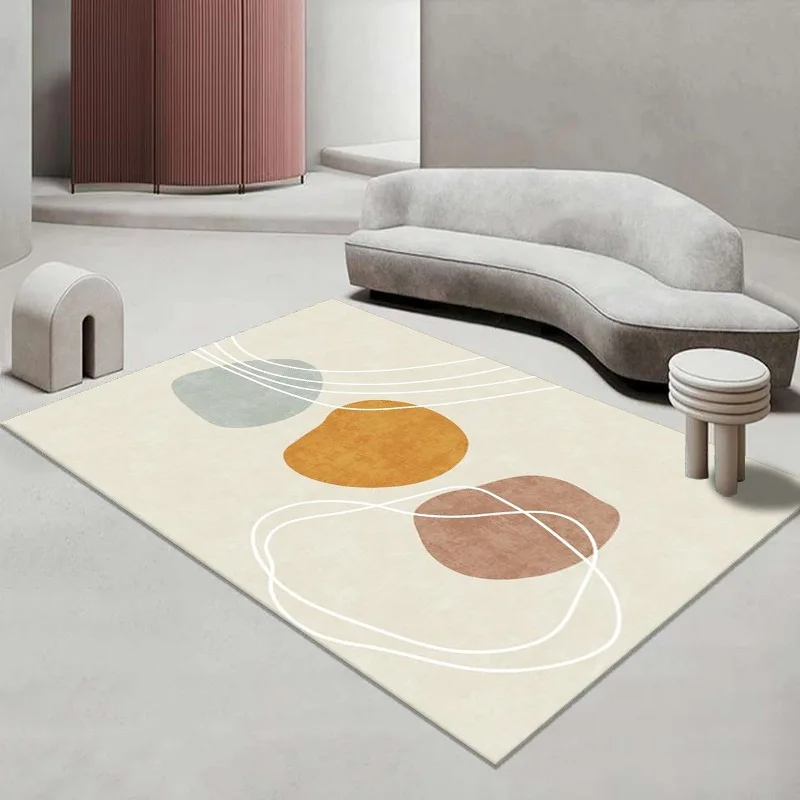 Floor piano mat Modern Geometric Style Woven Rubber Area Rug Machine Made Carpet Tiles for Home Living Room