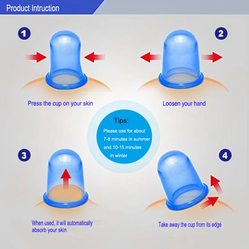 Eye Face Vacuum Massage cupping cup Kit therapy silicone facial cupping