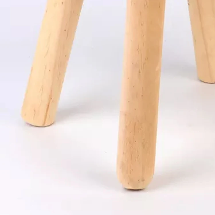 K&B high quality white lovely bambi animal  kids baby fur stool with solid wood frame