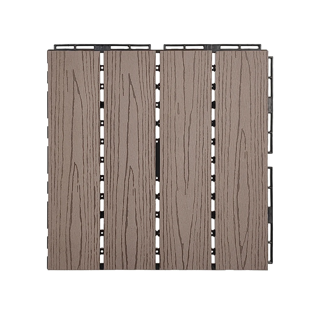 New European standard WPC decking plastic wood tiles engineered flooring