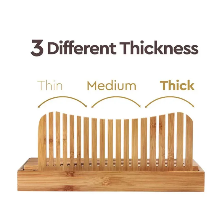 Foldable Cutting Board With Crumb Tray For Homemade Bread Bamboo Bread Slicer With Knife