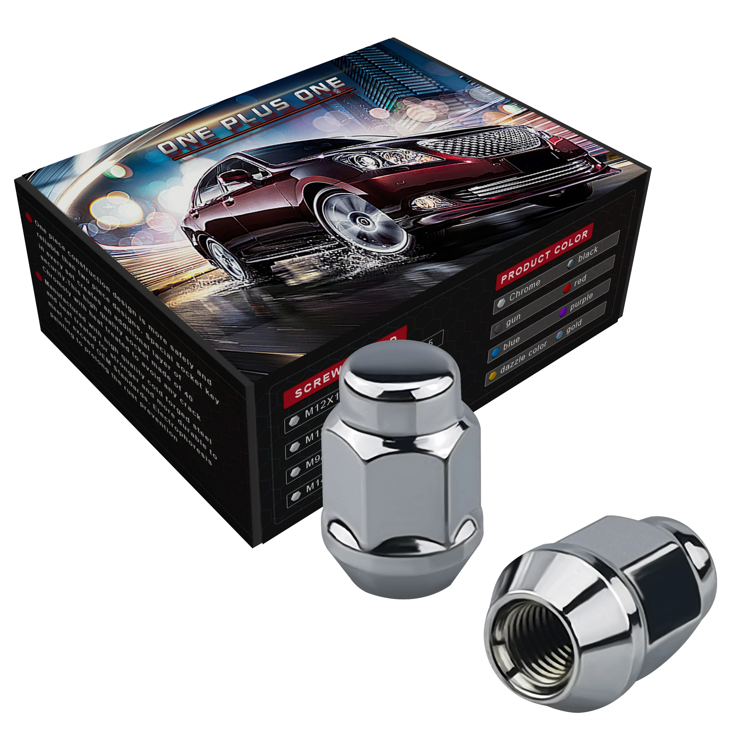 
 YJY PTD04 HEX21 хром 35 мм колесная гайка с закрытым узором M14x1.50  