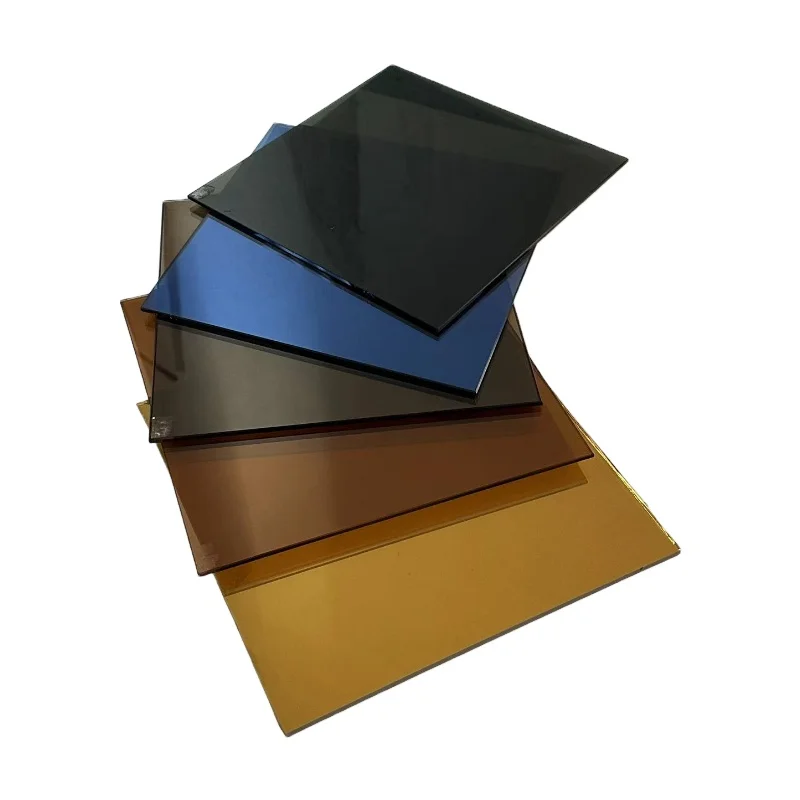 Stained glass sheets 4mm 5mm 6mm lake blue reflective glass
