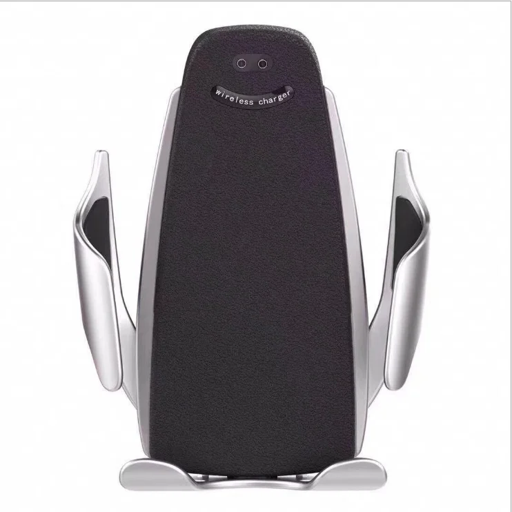 Вращающийся на 360 градусов Автомобильный Кронштейн для мобильного телефона с автоматическим зажимом интеллектуальная катушка индукция Быстрая зарядка беспроводное автомобильное зарядное устройство