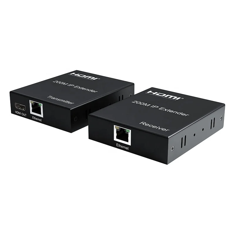 200m IP HDMI Extender via UTP/STP CAT5e CAT6 RJ45 Ethernet LAN Network Cable 1080p Video Converter for PS3 PS4 PC To multiple T