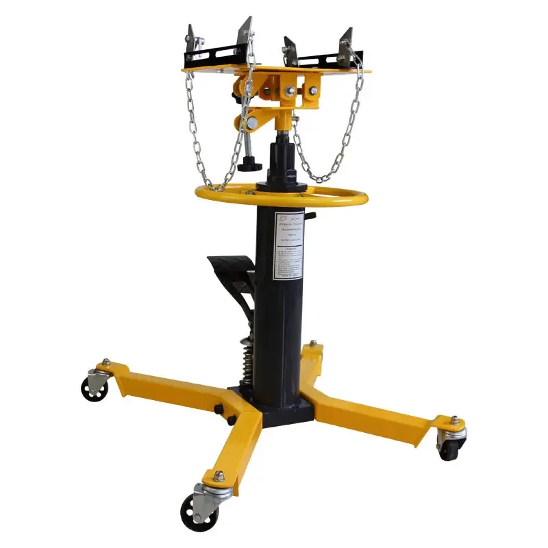 0.6T 2 Stage Hydraulic Transmission Jack With 360 Swivel Wheels Lift Hoist Gearbox Jack For Sale