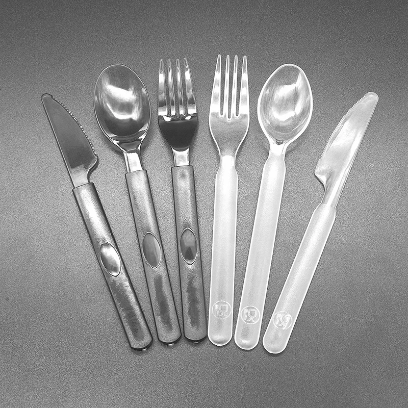 Premium Quality Frosted Disposable Plastic Knifes Forks Spoons Cutlery