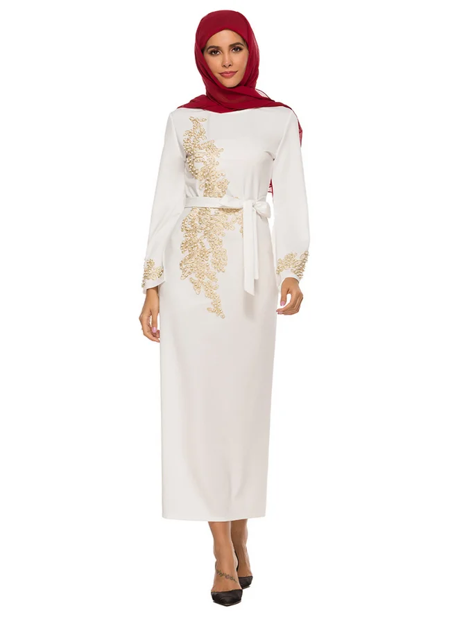 Causal Abaya Dubai Turkey Muslim Hijab Dress Kaftan Caftan Marocain Islamic Clothing Ramadan Dresses Islam Robe for Women Ladies