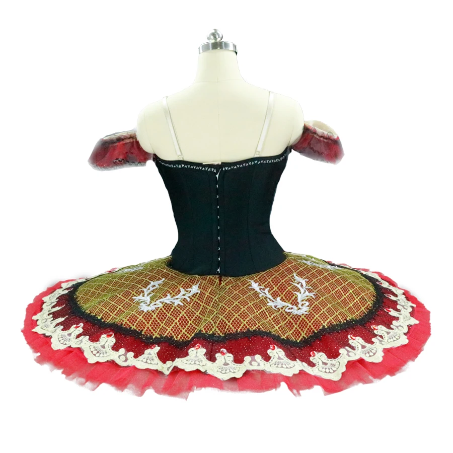 Elegent Custom Size Performance Wear Kids Girls Adult Black Red Classic Nutcracker Ballet Tutu Costumes