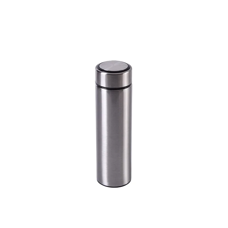 304 double-layer straight cup intelligent temperature measurement insulation cup Glass Mugs with Lid Straw for Water Wine