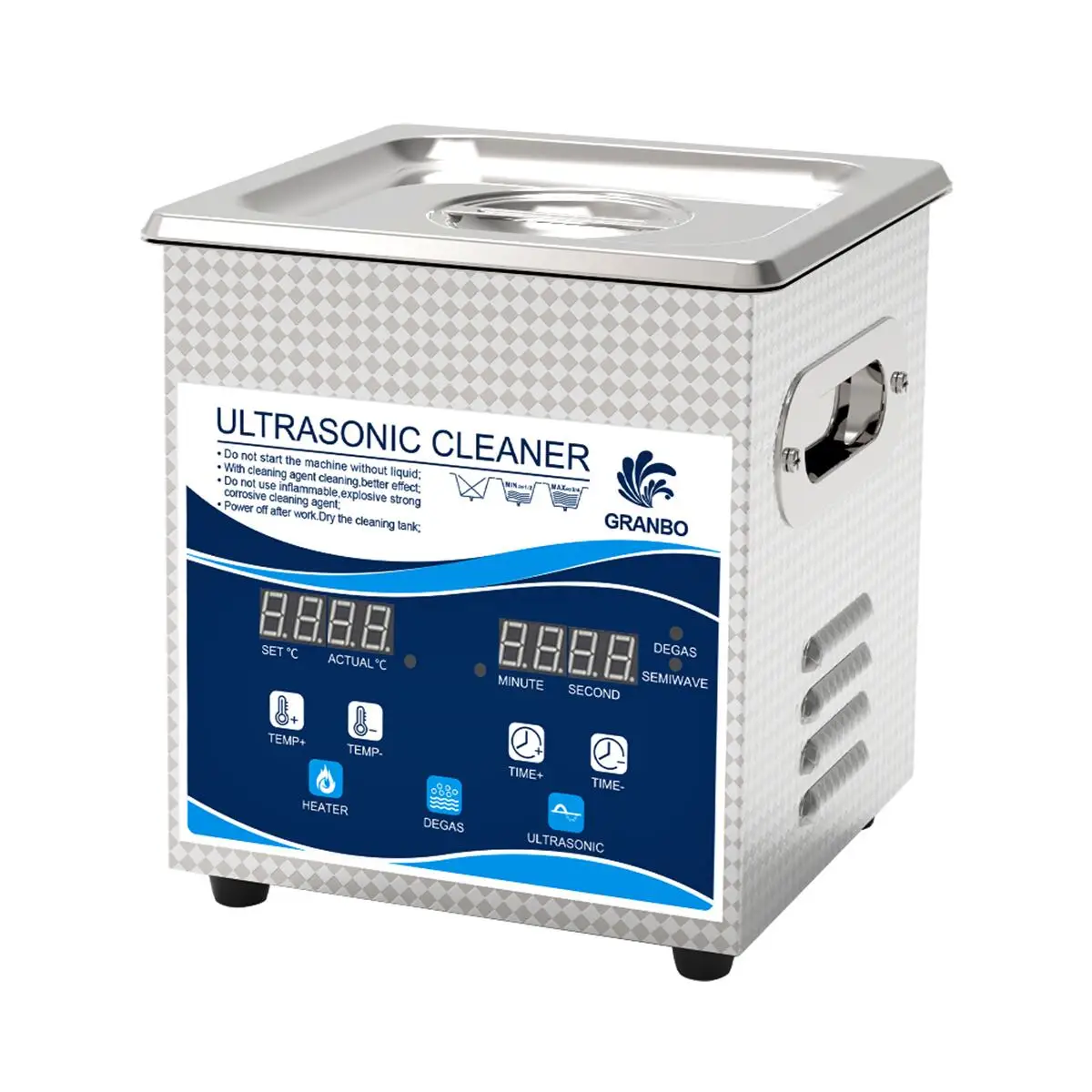 Ultrasonic Cleaning Machine Digital 1.3L 120W Cleaner for All Small Industrial Parts and Jewelry Household Washer