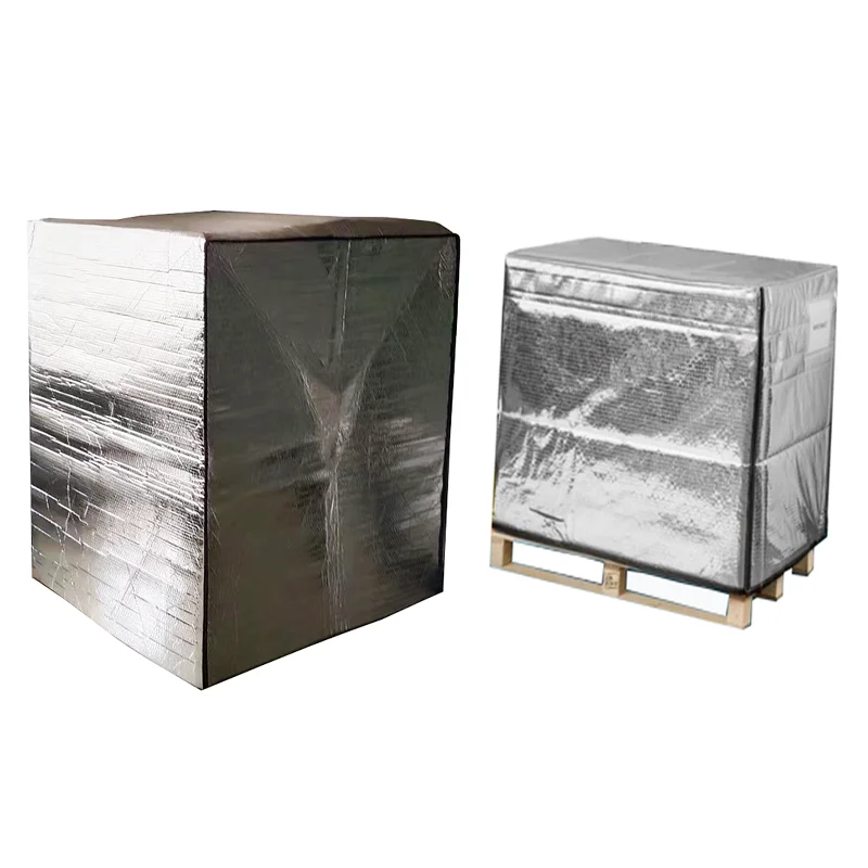 Custom Reusable Thermal Pallet Covers Aluminum Insulation Cover Thermal Pallet Covers with Zipper