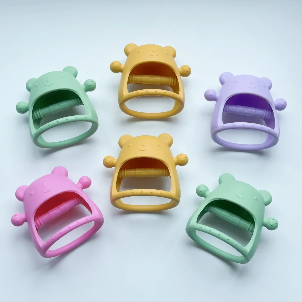 new products BPA Free sensory Washable Baby silicone teething chew hand glove Gum Massaging Waterproof mitten infant teether