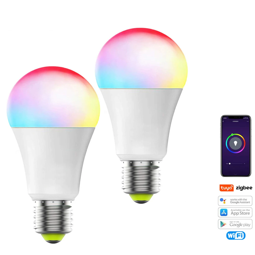 RGB Multicolor Dimmable Automation Home 9W Spotlight E26 E27 B22 Smart Bulb Zigbee Compatible With Alexa light smart